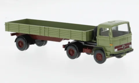 Mercedes Pritschensattelzug, grün, 1:87, Wiking