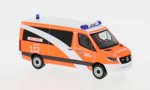 Mercedes Sprinter 18 Bus FD, Berliner Feuerwehr/Notarzt, 1:87, Herpa
