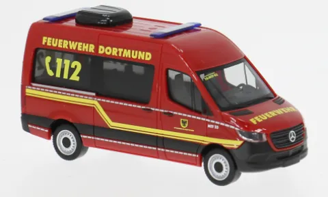 Mercedes Sprinter 18 Bus HD, Feuerwehr Dortmund, 1:87, Herpa