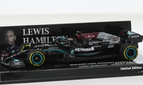 Mercedes AMG W12 E Performance, Formel 1, GP Qatar, 2021, Mercedes AMG Petronas Formula One Team, Petronas, #44, L.Hamilton, 1:43, Minichamps