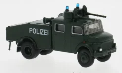 Mercedes LA 1113 Wasserwerfer, dunkelgrün, 1966, Polizei, 1:87, Brekina