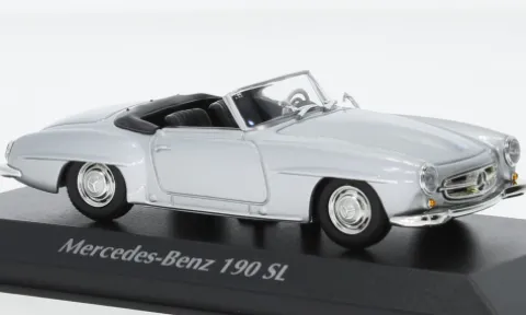 Mercedes 190 SL (W121), silber, 1955, 1:43, Maxichamps