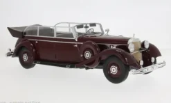 Mercedes 770 (W150) Cabriolet, dunkelrot/schwarz, 1938, 1:18, MCG