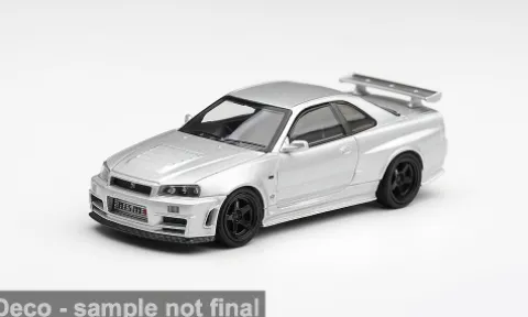 Nissan Skyline GT-R (R34) Z-Tune, silber, 1999, 1:64, Mini GT