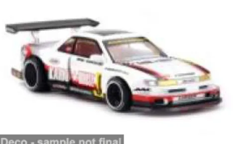 Nissan Skyline S13-R Circuit Spec V1, weiss/Dekor, 1991, 1:64, Mini GT
