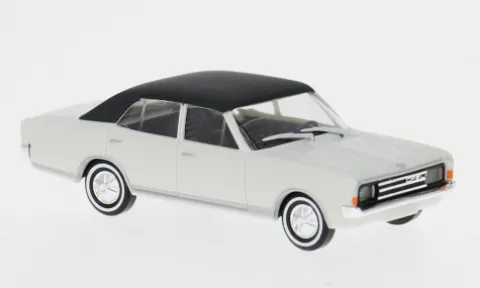 Opel Record C, weiss/schwarz, 1966, 1:87, Busch