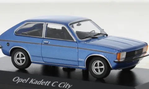 Opel Kadett C City, blau, 1978, 1:43, Maxichamps