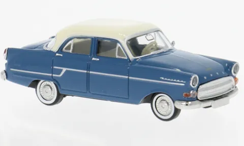 Opel Kapitän, blau, 1956, 1:87, Brekina