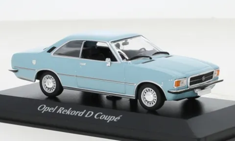 Opel Rekord D Coupe, hellblau, 1975, 1:43, Maxichamps