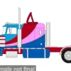 Peterbilt 359, blau/pink, 1973, 1:64, IXO America