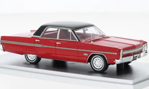 Plymouth Fury 4-Door Sedan, rot/schwarz, 1968, 1:43, Kess