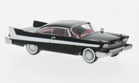 Plymouth Fury, schwarz/weiss, 1958, 1:87, Brekina
