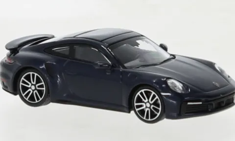 Porsche 911 (992) Turbo S, dunkelblau, 2020, 1:87, Minichamps