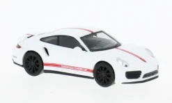 Porsche 911 (991) Turbo, weiss/rot, 1:87, Herpa