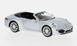 Porsche 911 Cabriolet, silber, 2012, 1:87, Minichamps