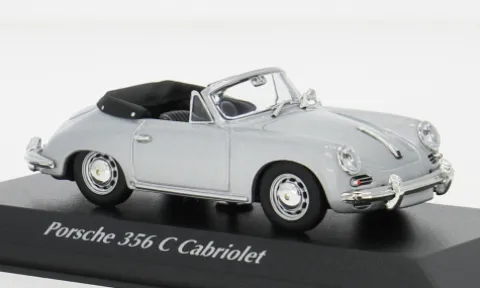 Porsche 356C Cabriolet, silber, 1965, 1:43, Maxichamps