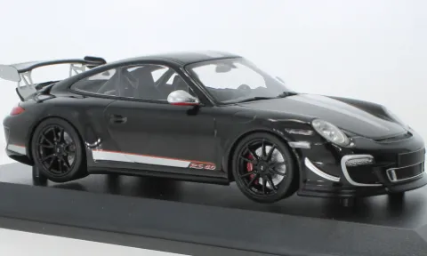 Porsche 911 GT3 RS 4.0, schwarz/silber, 2011, 1:18, Minichamps
