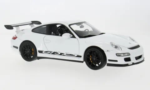 Porsche 911 (997) GT3 RS, weiss/Dekor, 1:18, Welly