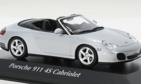 Porsche 911 4S Cabriolet, silber, 2003, 1:43, Maxichamps