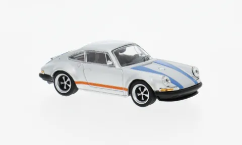 Porsche Singer, silber/blau, 1:64, Pop Race