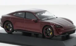 Porsche Taycan Turbo S, dunkelrot, 2019, 1:43, Minichamps