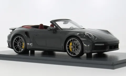 Porsche 911 (992) Turbo S Cabriolet, grau, 2022, 1:18, Schuco