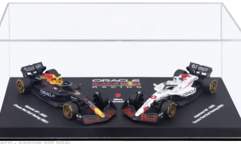 Red Bull 2er Set: RB21, Formel 1, 2025, Oracle Red Bull Racing, #1, M.Verstappen, 1:64, Bburago