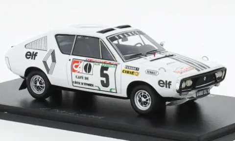 Renault 17, Rallye WM, Rallye Bandama, 1973, #5, J.F.Piot/F,Jaubert, 1:43, Spark