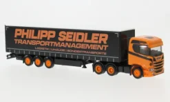 Scania CR 20 ND, orange/schwarz, Philipp Seidler, 1:87, Herpa