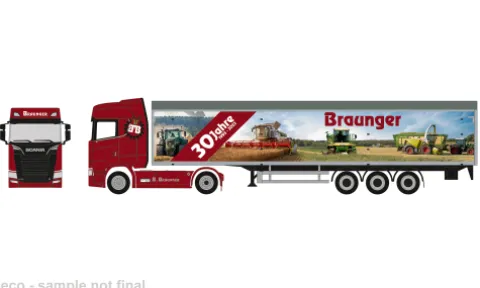 Scania CS 20 HD, 30 Jahre Braunger, 1:87, Herpa