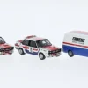 Set Fiat 131 Abarth und Fiat 238 Kasten, 1974, Fiat France Service Course, 1:87, Brekina