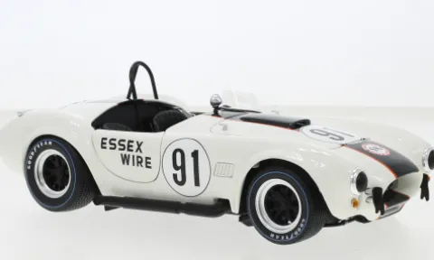 Shelby Cobra 427 S/C, weiss/dunkelblau, Essex Wire, 1:18, Kyosho