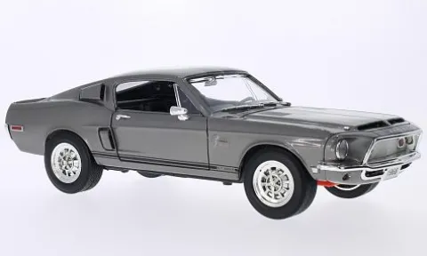 Shelby GT-500KR, grau/schwarz, 1968, 1:18, Lucky Die Cast