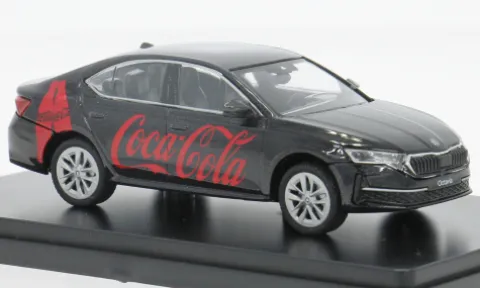 Skoda Octavia IV FL, schwarz, 2024, Coca Cola, 1:43, Abrex