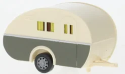 Sportberger Wohnwagen, beige/grau, 1950, 1:87, Wiking
