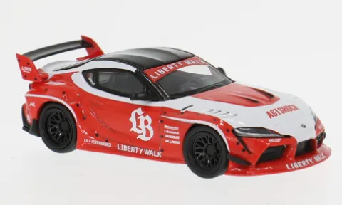 Toyota GR Supra, rot/weiss, 2025, 1:64, Mini GT