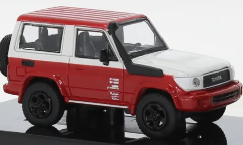 Toyota Land Cruiser 71 SWB, rot/weiss, 2014, 1:64, Para64