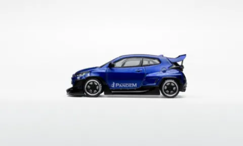 Toyota Pandem GR Yaris, blau, 1:64, Pop Race