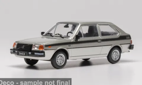 Volvo 343, silber/Dekor, 1976, 1:43, IXO