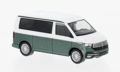 VW T6.1 California, grün/weiss, 1:87, Herpa