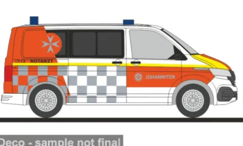 VW T6.1, Johanniter Mannheim Notarzt, 1:87, Rietze