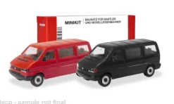 VW T4, rot/schwarz, 1:87, Herpa MiniKit
