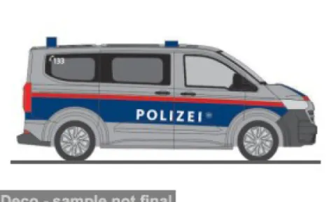 VW Transporter T7, Polizei (AT), 1:87, Rietze