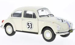 VW Käfer 1303 Racer, beige/Dekor, 1973, 1:18, Solido