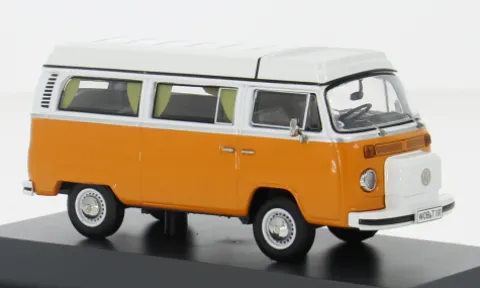 VW T2b Campingbus, orange/weiss, 1:43, Schuco