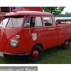 VW T1, rot, Brandweer (NL), 1:43, Cararama