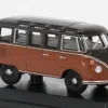VW T1 Samba Bus, rot/braun, 1:76, Oxford