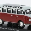 VW T1 Samba, hellgrau/dunkelrot, 1963, 1:43, Maxichamps