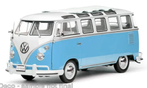 VW T1 Samba, weiss/hellblau, 1962, 1:12, Sun Star