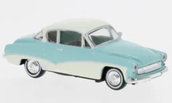 Wartburg 311 Coupe, hellblau/weiss, 1959, 1:87, Brekina